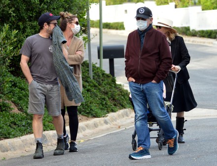 Steven Spielberg, J.J. Abrams, Kate Capshaw and Katie McGrath out and about, Pacific Palisades, Los Angeles, USA - 16 Apr 2020