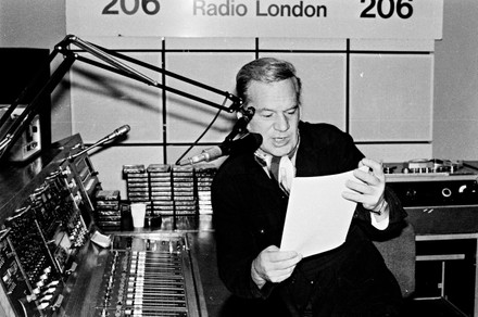 Reginald Bosanquet photoshoot, LBCRadio, London, UK - 10 Dec 1979