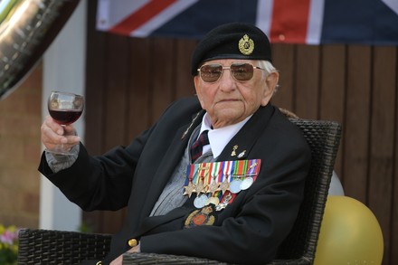 D-Day Veteran Don Sheppard celebrates his 100th Birthday, Essex, UK - 04 May 2020