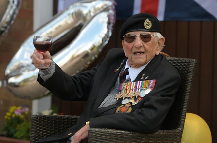 D-Day Veteran Don Sheppard celebrates his 100th Birthday, Essex, UK - 04 May 2020