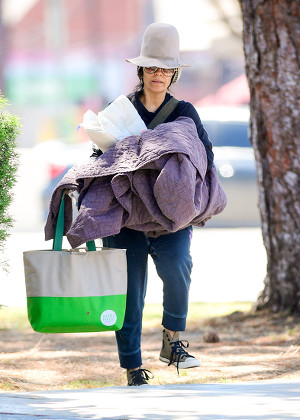 Linda Perry and Sara Gilbert out and about, Los Angeles, USA - 11 May 2020