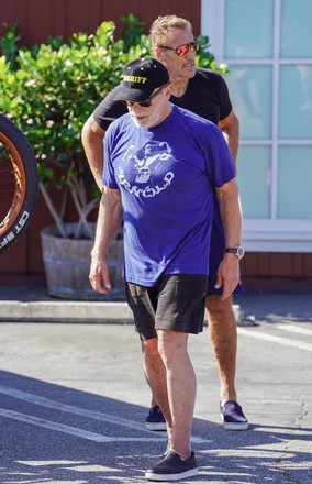 Arnold Schwarzenegger and Patrick Schwarzenegger out and about, Los Angeles, USA - 15 May 2020