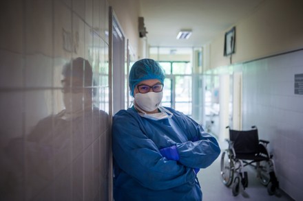 Medical workers in Budapest, Hungary - 04 May 2020