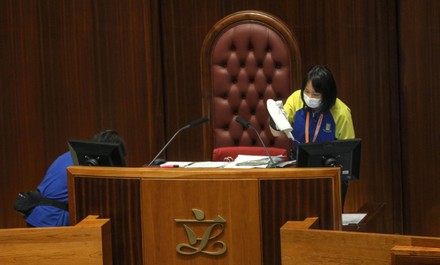 Controversial national anthem bill debated in Hong Kong's Legislative Council, China - 28 May 2020
