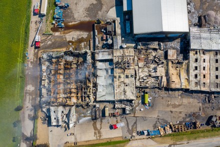 Fire Still Smouldering Corkers Crisp Factory Editorial Stock Photo ...