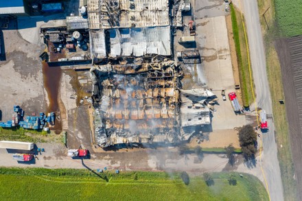 Fire Still Smouldering Corkers Crisp Factory Editorial Stock Photo ...