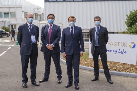 Emmanuel Macron visits Sanofi Pasteur plant, Marcy-l'Etoile, France - 16 Jun 2020