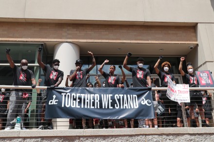 NBA Wizards and WNBA Mystics players march to support Black Lives Matter, Washington DC, USA - 19 Jun 2020