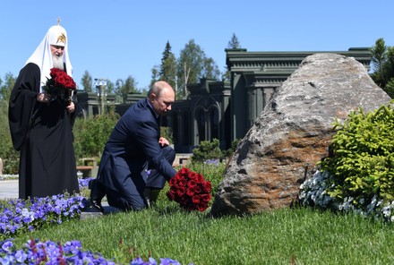 Russian President Vladimir Putin visits the main church of the Russian Armed Forces., Moscow, Russian Federation - 22 Jun 2020
