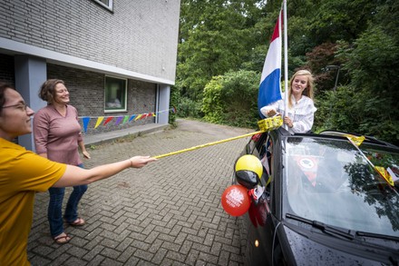 Students Their Relatives Drive Through Drivethrough Editorial Stock