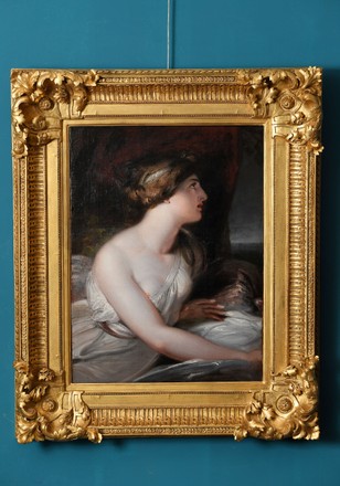 Admiral Lord Nelson's mistress Lady Hamilton painting, Wick Antiques Lymington, UK - 06 Jul 2020