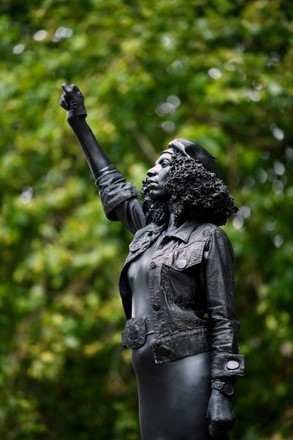Black Lives Matter protester statue replaces Edward Colston, Bristol, UK - 15 Jul 2020