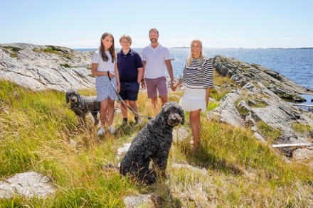 Norway's Crown Prince Haakon and his family enjoy summer vacation in south of country, Kristiansand - 19 Jul 2020