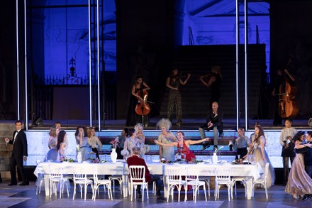 Jedermann dress rehearsal for the Salzburg Festival, Austria - 29 Jul 2020