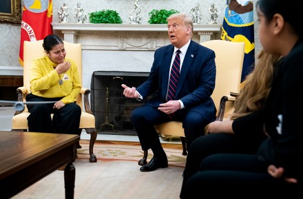 President Trump Vanessa Guillen's family in the Oval Office, Washington, USA - 30 Jul 2020
