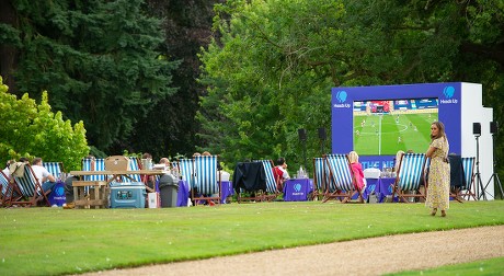 Prince Prince William hosts an outdoor screening of the Heads Up FA Cup final on the Sandringham Estate, UK - 01 Aug 2020