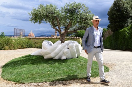 Presentation of ' Give ' by the artist Lorenzo Quinn, Florence, Italy - 04 Aug 2020