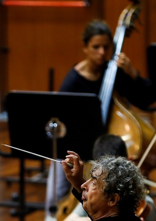 Conductor Semyon Bychkov during rehearsal, San Sebastian, Spain - 06 Aug 2020