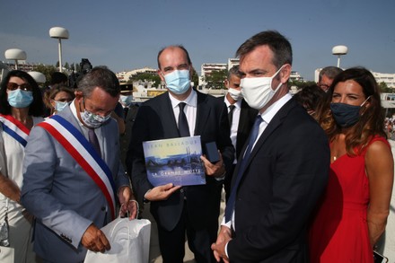 French Prime Minister Jean Castex visit to Grande-Motte, France - 11 Aug 2020