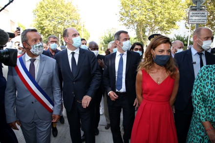 French Prime Minister Jean Castex visit to Grande-Motte, France - 11 Aug 2020