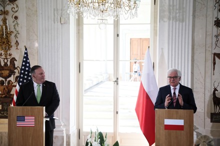 US State Secretary Mike Pompeo visits Poland, Warsaw - 15 Aug 2020