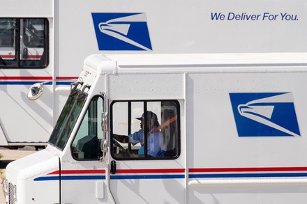 Mail Carrier Drives Truck United States Editorial Stock Photo - Stock ...