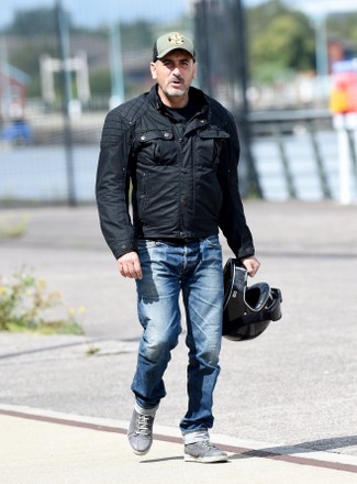 Chris Gascoyne Motorcycle Helmet Itv Studios Editorial Stock Photo ...