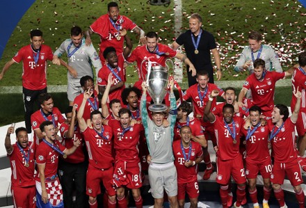 Bayern Goalkeeper Manuel Neuer Lifts Trophy Editorial Stock Photo ...