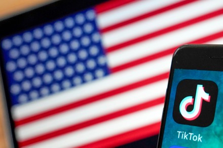 Tiktok Logo American Flag Editorial Stock Photo - Stock Image ...