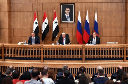 Syria Damascus Russia Press Conference - 07 Sep 2020