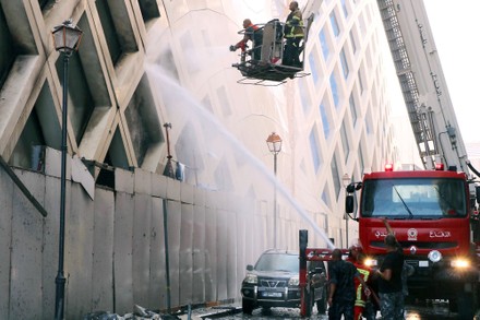 New fire erupts at a Zaha Hadid designed building in Beirut, Lebanon - 13 Sep 2020