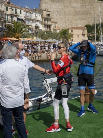 The Crossing Calvi Monaco Water Bike Challenge, Calvi, France - 13 Sep 2020