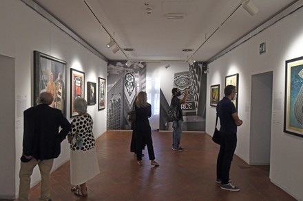 Exhibition ' 3 Decades of dissents' by Shepard Fairey , National Gallery of Modern Art in Rome, Italy - 17 Sep 2020