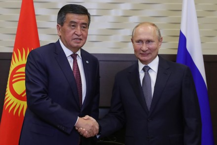 Kyrgyz President Sooronbay Jeenbekov visits Moscow, Novo Ogaryovo, Russian Federation - 28 Sep 2020