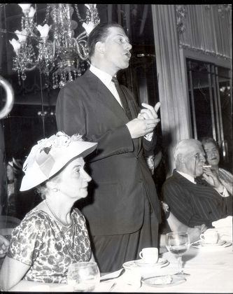 The Earl Of Harewood Making His Speech When He Proposed A Toast To Covent Garden And Mr. David Webster At The Foyle's Literary Luncheon To Commemorate The Centenary Of Covent Garden Opera House. On His Right Is The Greek Ambassador's Wife Mrs G Sef