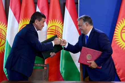 Kyrgyz President Sooronbay Jeenbekov in Hungary, Budapest - 29 Sep 2020