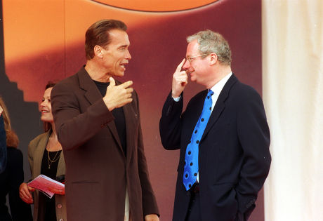 Arnold Schwarzenegger Actor With Chris Smith (now Baron Smith Of Finsbury) Minister Of State For Heritage. Lord Smith