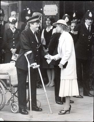 Princess Alexandra & Angus Ogilvy 1985-1992 - 24 September 1985 Princess Alexandra Unveiled A Memorial To The Police Officers Killed In The Harrods Bomb Blast And Then With A Gentle Touch Of The Hand Comforted A Constable Who Laid A Wreath For His Co