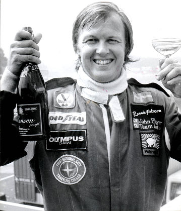 Ronnie Peterson Swedish Formula One Speed Ace Who Won 100 Bottles Of Champagne From The Evening News For Recording The Fastest Lap In Today's Practice For Sunday's British Grand Prix At Brands Hatch.