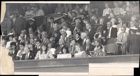 Sarah Duchess Of York - 1988 Who's Who In The Royal Box At Centre Court Last Wednesday. Front Row From The Left- Lady Annabel Goldsmith; Prince Michael Of Kent And Prince Michael; Mrs.penelope Wrong Wife Of The Administrator Of London's Barbican Ar