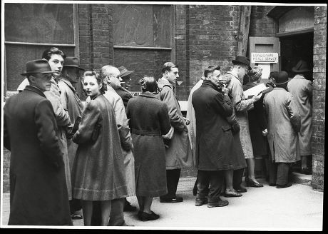 World War Ii People Queuing British Editorial Stock Photo - Stock Image ...