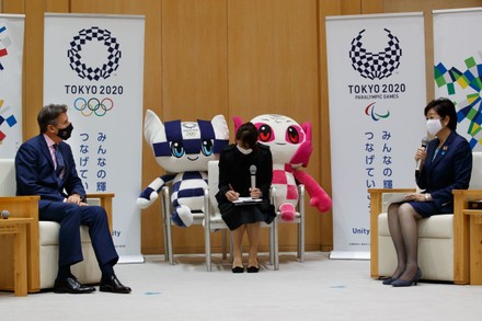 World Athletics President Lord Sebastian Coe and Yuriko Koike