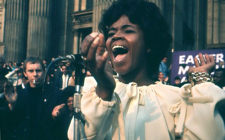 PP Arnold at a CND rally, London, UK - 1969