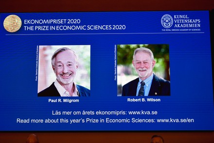 2020 Nobel Prize in Economic Science, Stockholm, Sweden - 12 Oct 2020