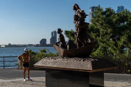 Mother Cabrini statue unveiled in Battery Park City, US - 14 Oct 2020