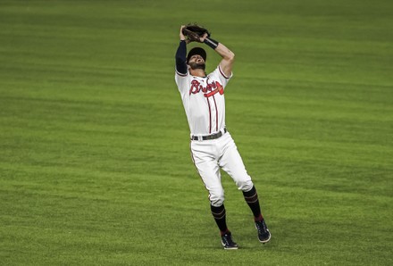 ATLANTA, GA - JULY 31: Atlanta Braves relief pitcher AJ Minter (33) during  the Monday evening MLB game between the Los Angeles Angels and the Atlanta  Braves on July 31, 2023 at