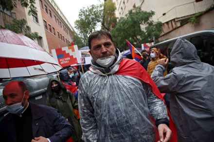 Armenians protest against conflict over Nagorno-Karabakh, Madrid, Spain - 20 Oct 2020