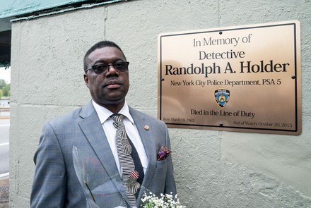 Bridge dedication in memory of Randolph Holder, New York, United States - 20 Oct 2020