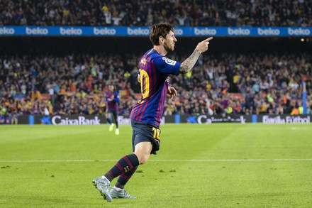 Lionel Messi Fc Barcelona Celebrating His Editorial Stock Photo - Stock