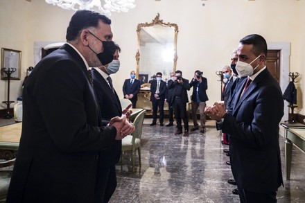 Italian Foreign Minister Di Maio meets Libyan leader Al Sarraj, Rome, Italy - 22 Oct 2020